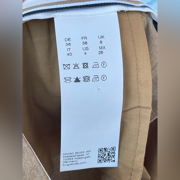 HUGO BOSS Stretch Twill Pants Regular Fit Signature Stripe size 4 - Picture 11 of 16